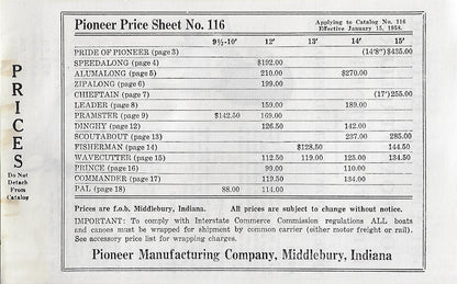 Pioneer 1958 Brochure