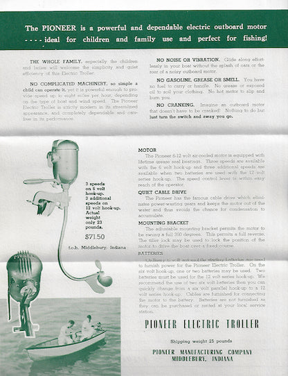 Pioneer Electric Troller Motor Brochure
