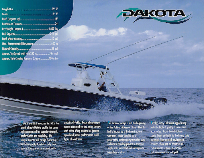 Dakota 36 Cuddy Brochure