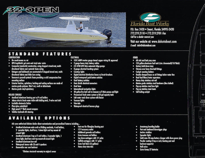 Dakota 32 Open Brochure