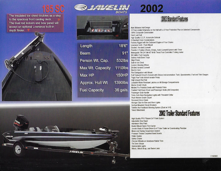Javelin 185SC Brochure