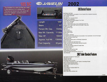 Javelin 185SC Brochure