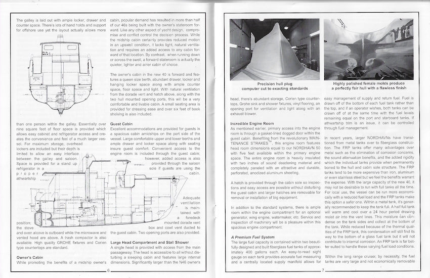 Nordhavn 40 Specification Launch / Construction Brochure