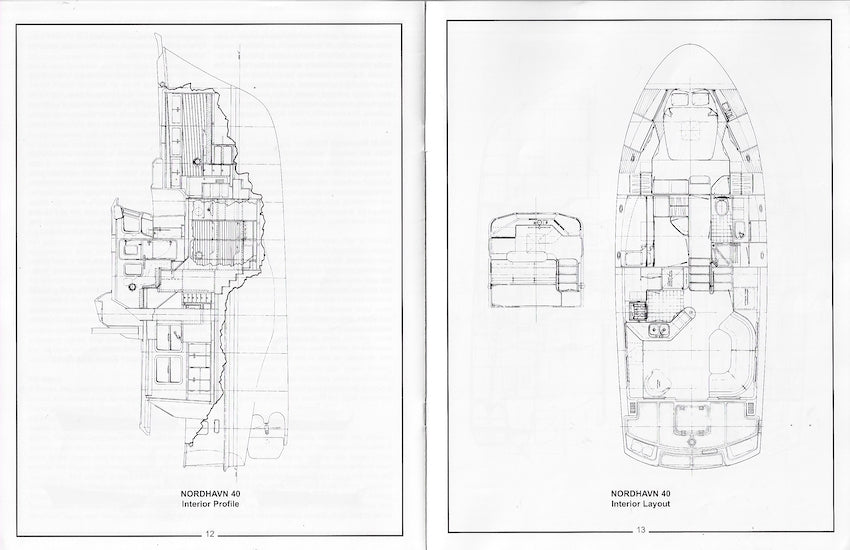 Nordhavn 40 Specification Launch / Construction Brochure