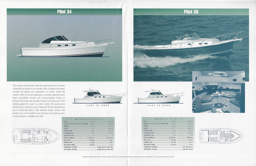 Mainship 1999 Trawlers Brochure