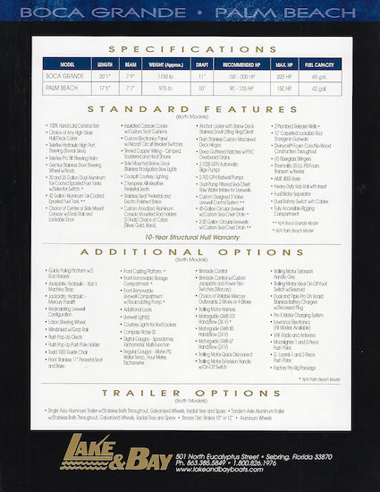 Lake & Bay Brochure