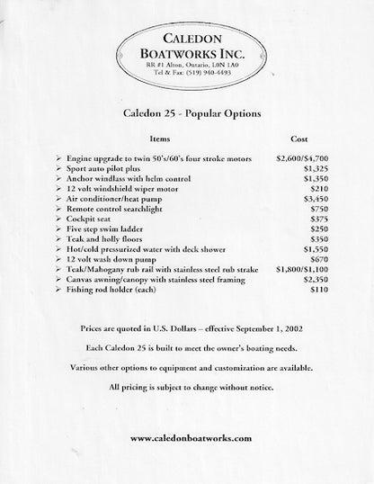 Caledon 25 Brochure