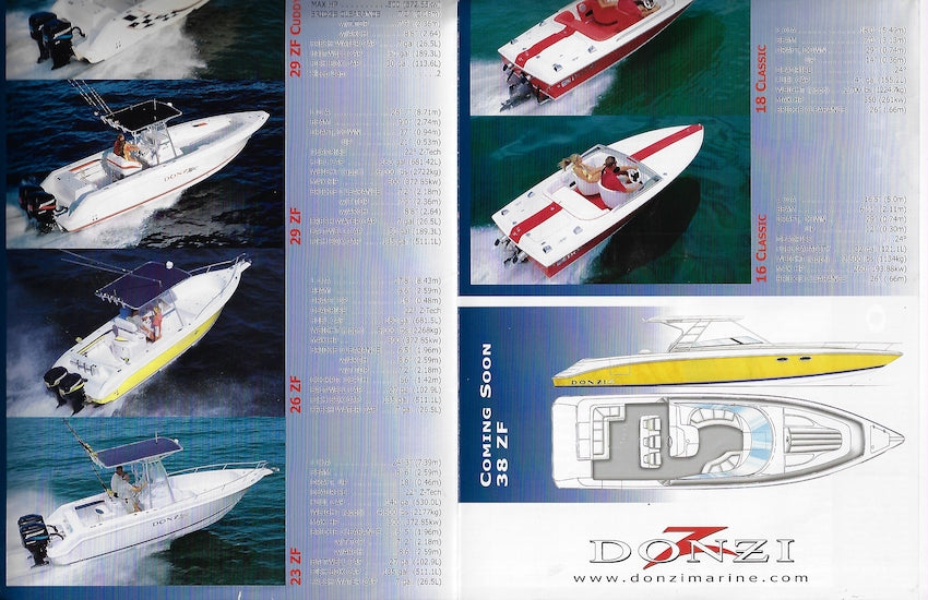 Donzi 2003 Poster Brochure