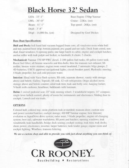 Rooney 32 Back Horse Brochure Package