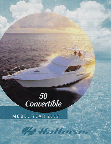 Hatteras 50 Convertible Specification Brochure