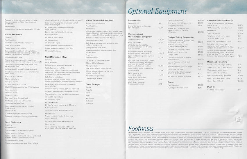 Hatteras 54 Convertible Specification Brochure – SailInfo I ...