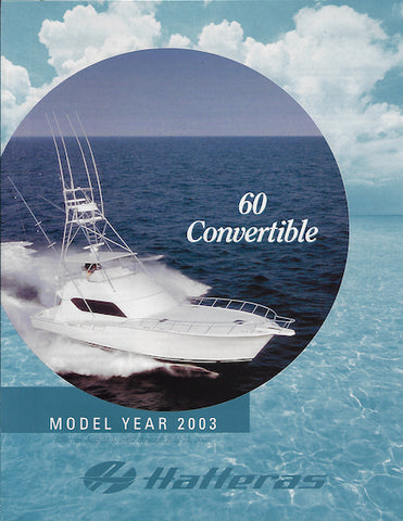 Hatteras 60 Convertible Specification Brochure