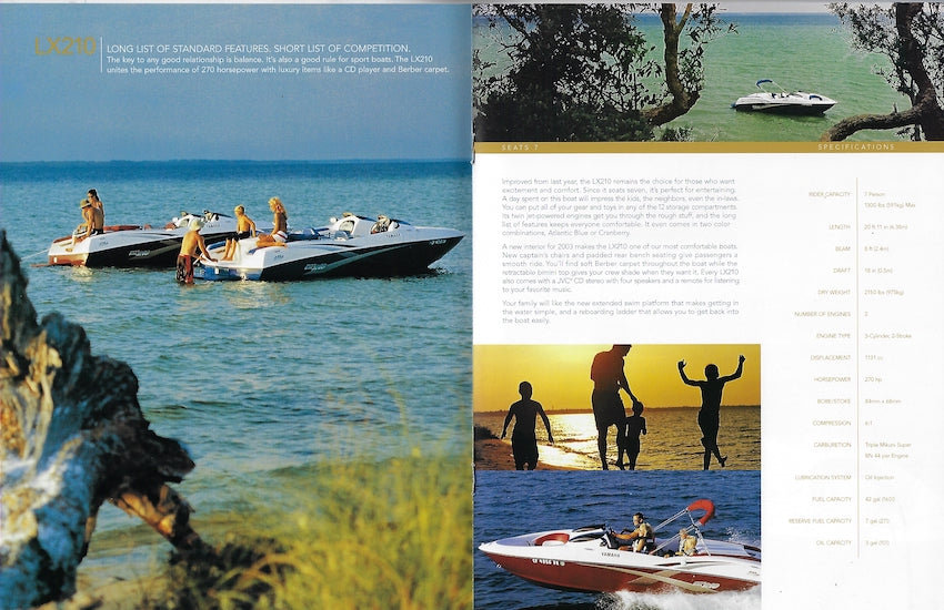 Yamaha 2003 Sport Boats Brochure
