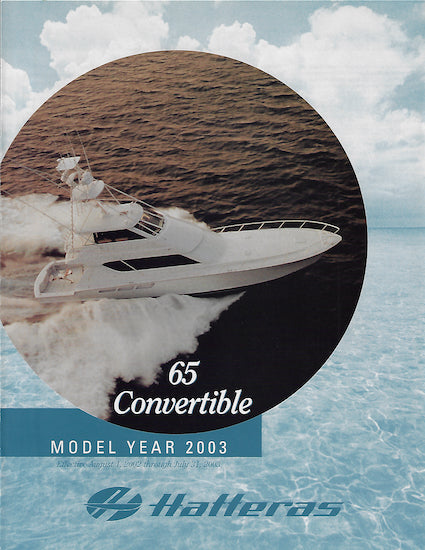Hatteras 65 Convertible Specification Brochure