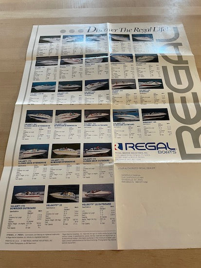 Regal 1992 Poster Brochure