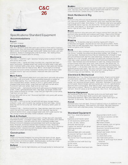 C&C 26 Brochure