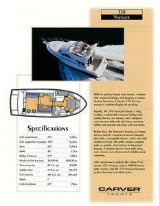 Carver 370 Voyager Specification Brochure