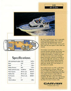 Carver 445 Aft Cabin Motor Yacht Specification Brochure