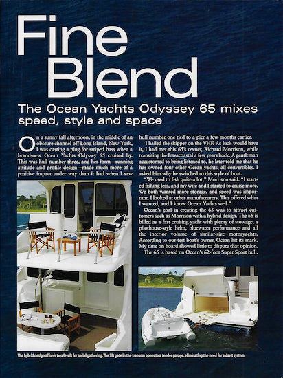 Ocean 65 Odyssey Yachting Magazine Reprint Brochure