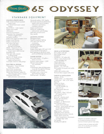 Ocean 65 Odyssey Specification Brochure
