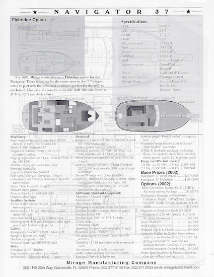 Mirage Navigator 37 Brochure