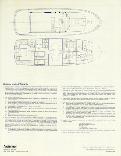 Hatteras 54 Motor Yacht Specification Brochure