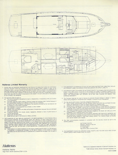Hatteras 67 Cockpit Motor Yacht Specification Brochure