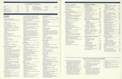 Hatteras 48 Convertible Specification Brochure