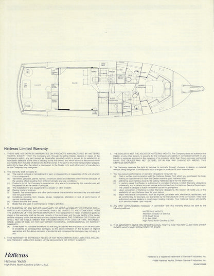 Hatteras 48 Convertible Specification Brochure