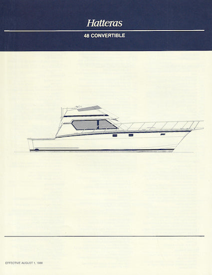 Hatteras 48 Convertible Specification Brochure – SailInfo I ...