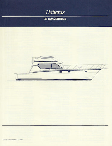 Hatteras 48 Convertible Specification Brochure