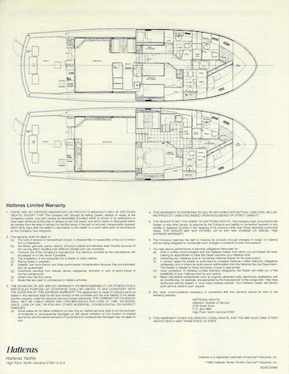 Hatteras 55 Convertible Specification Brochure