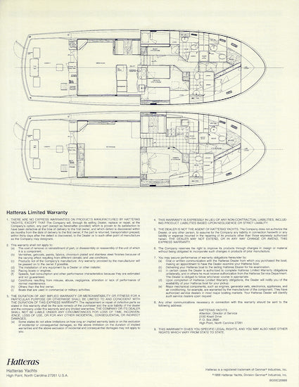 Hatteras 55 Convertible Specification Brochure – SailInfo I ...