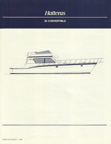 Hatteras 55 Convertible Specification Brochure