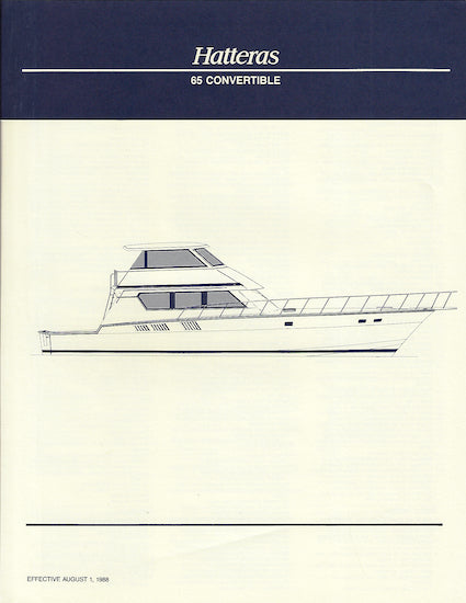 Hatteras 65 Convertible Specification Brochure – SailInfo I ...