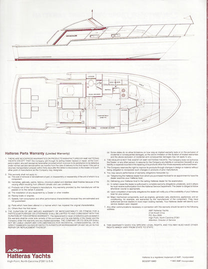 Hatteras 32 Sport Fisherman Specification Brochure