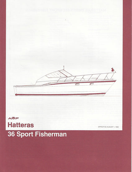 Hatteras 36 Sport Fisherman Specification Brochure