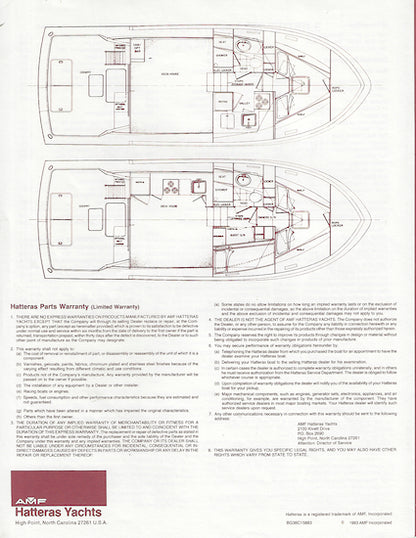 Hatteras 36 Convertible Specification Brochure