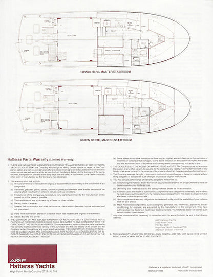 Hatteras 43 Convertible Specification Brochure