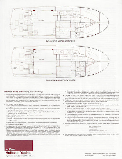 Hatteras 43 Convertible Specification Brochure – SailInfo I ...