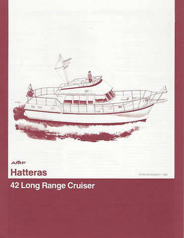 Hatteras 42 Long Range Cruiser Specification Brochure