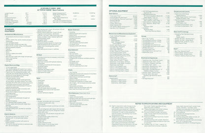 Hatteras 43 Double & Triple Cabin Specification Brochure