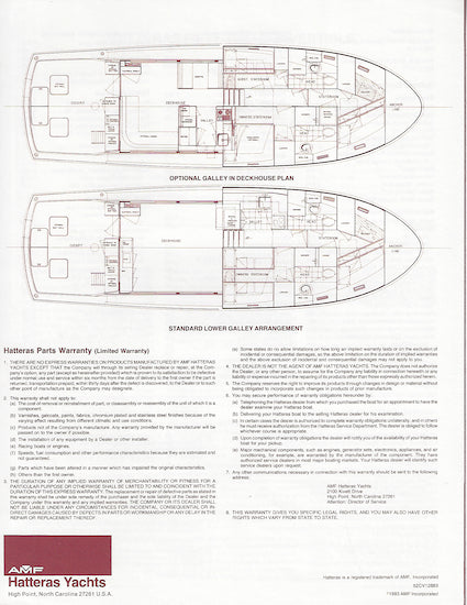 Hatteras 52 Convertible Specification Brochure