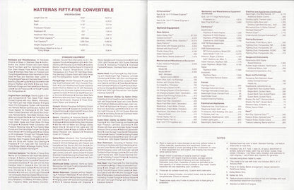 Hatteras 55 Convertible Specification Brochure