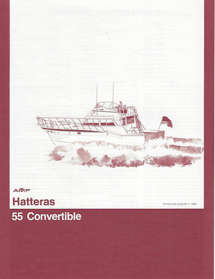 Hatteras 55 Convertible Specification Brochure