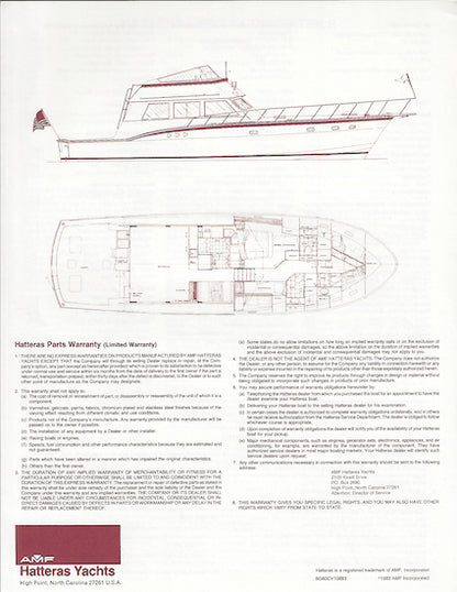 Hatteras 60 Convertible Specification Brochure