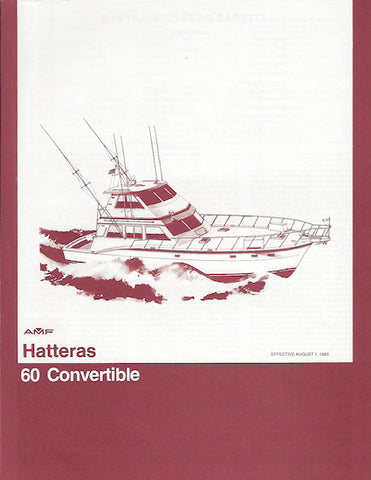 Hatteras 60 Convertible Specification Brochure