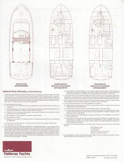 Hatteras 56 Motor Yacht Specification Brochure – SailInfo I ...