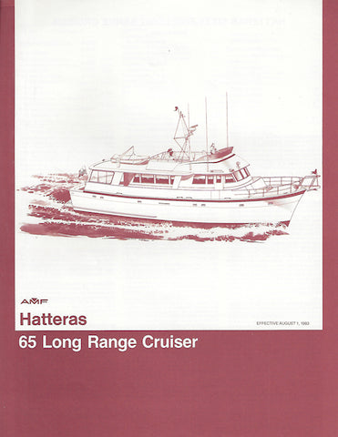 Hatteras 65 Long Range Cruiser Specification Brochure