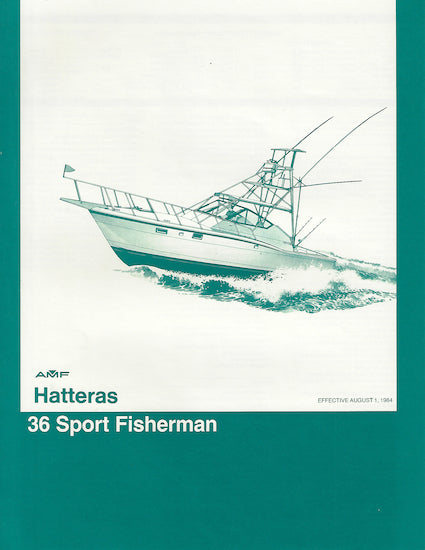 Hatteras 36 Sport Fisherman Specification Brochure